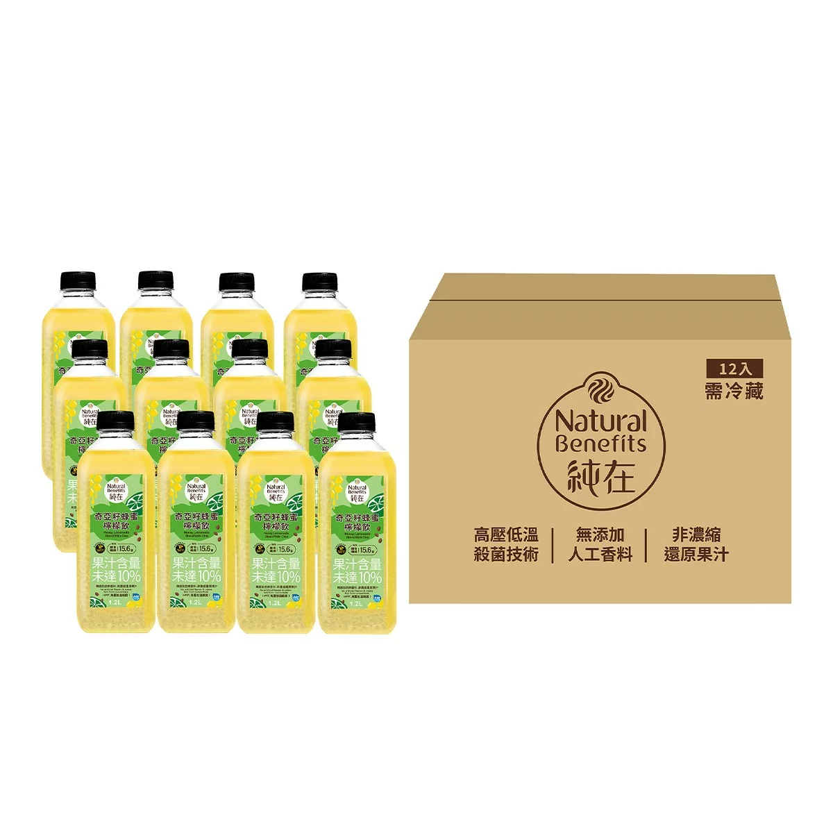 純在 奇亞籽蜂蜜檸檬飲 1.2公升 X 12入 - 1
