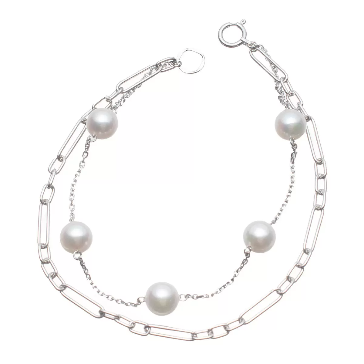 Tokyo Pearl 18K白K金 6.5公釐 - 7.0公釐 Akoya珍珠手鍊