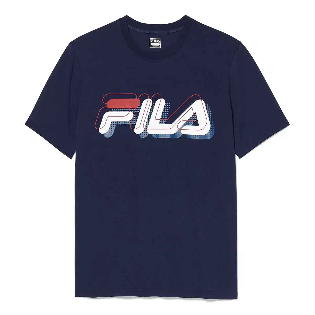 Fila 男短袖Logo上衣 藍 M