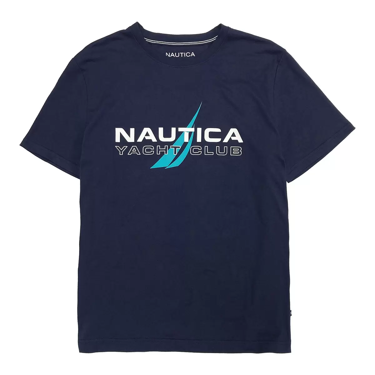 Nautica 男短袖印花上衣 深藍 XL