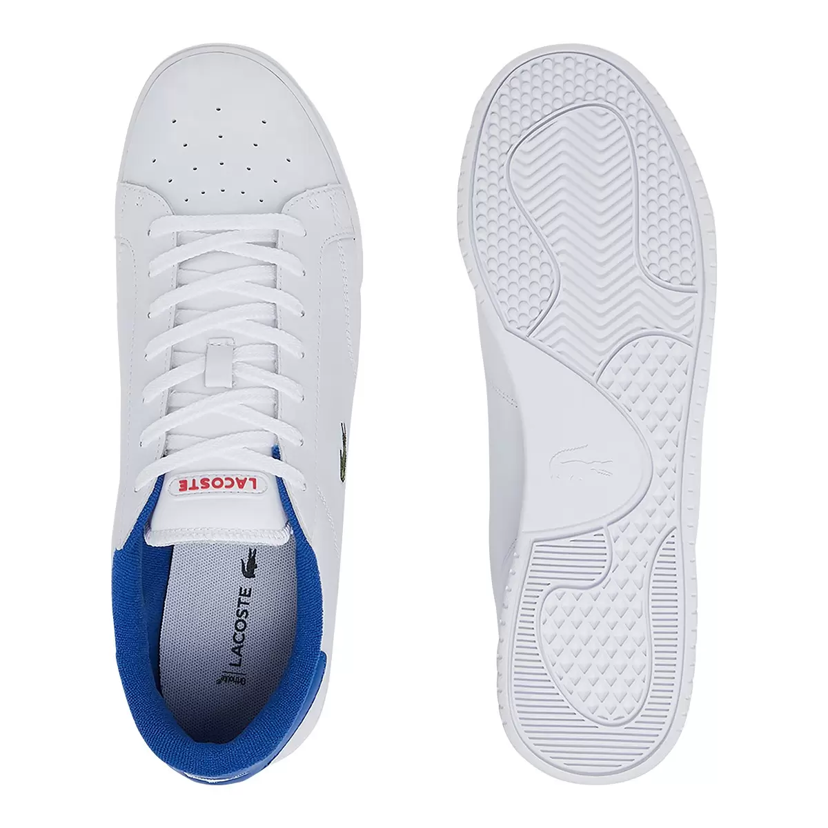 Lacoste 男皮革運動鞋 白藍 UK 8