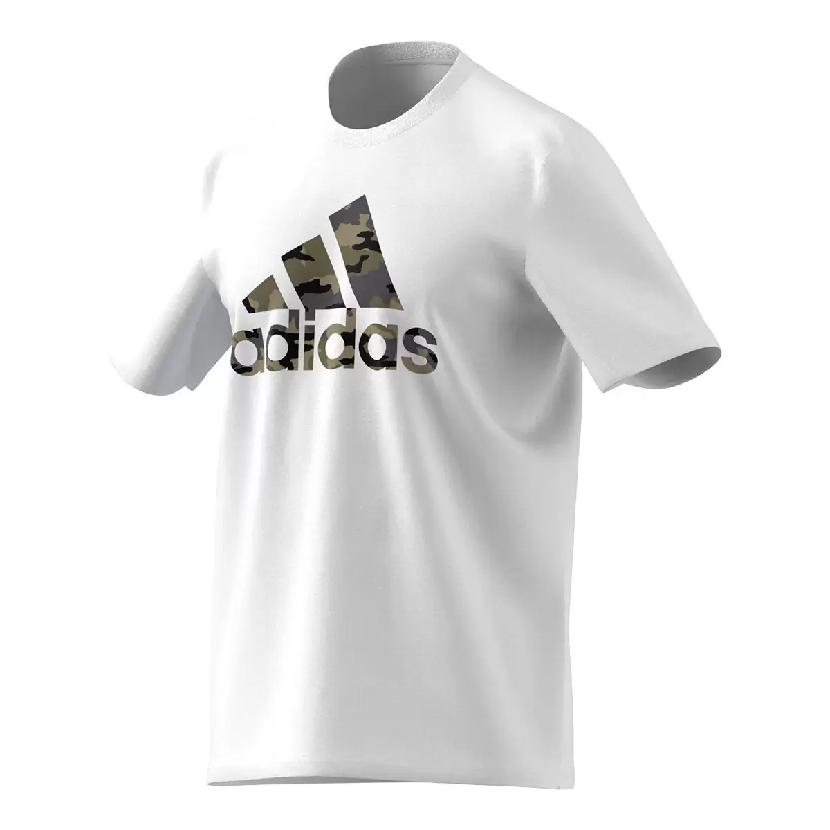 Adidas 男迷彩圖案短袖上衣 白 M
