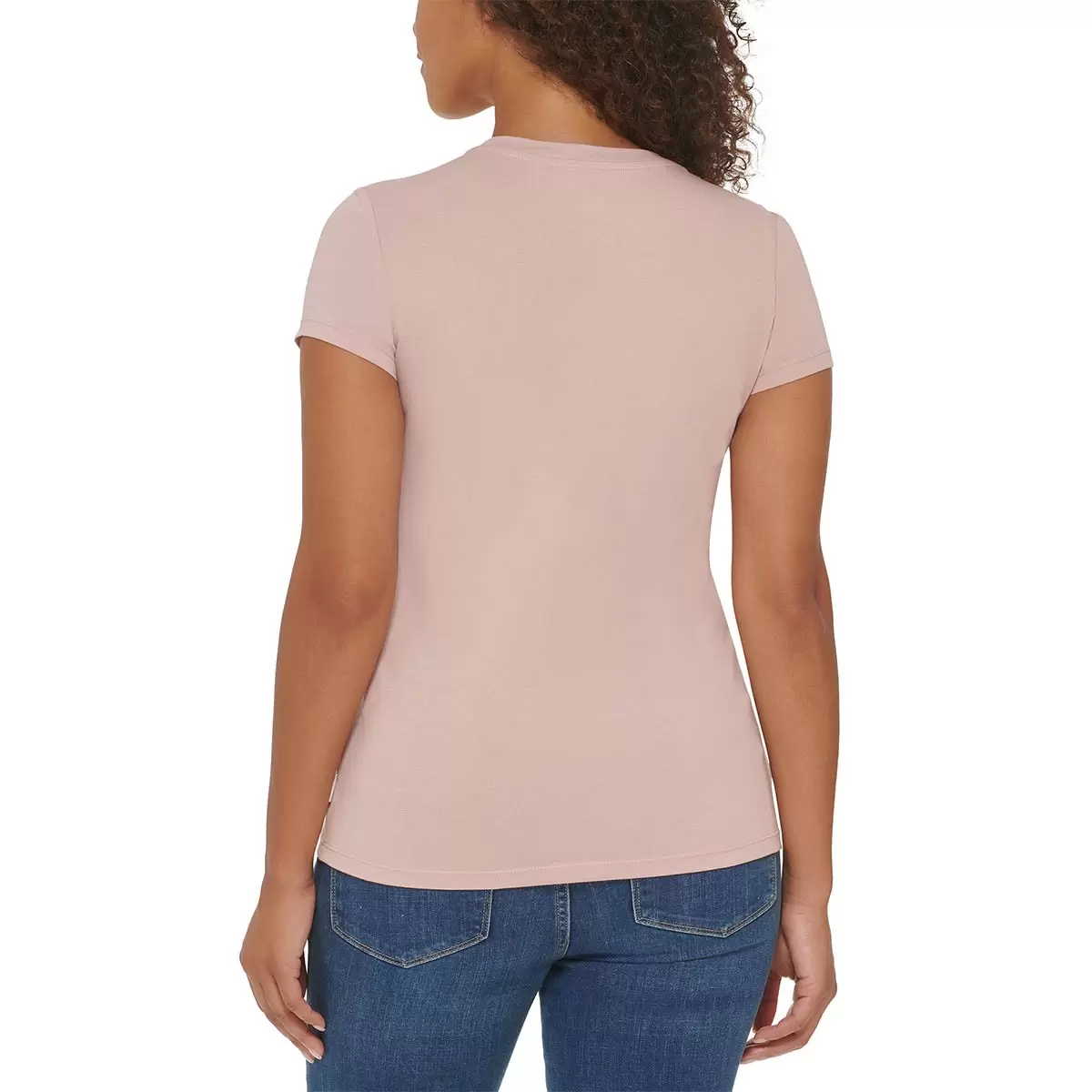 Calvin Klein Jeans 女Logo短袖上衣 粉紅