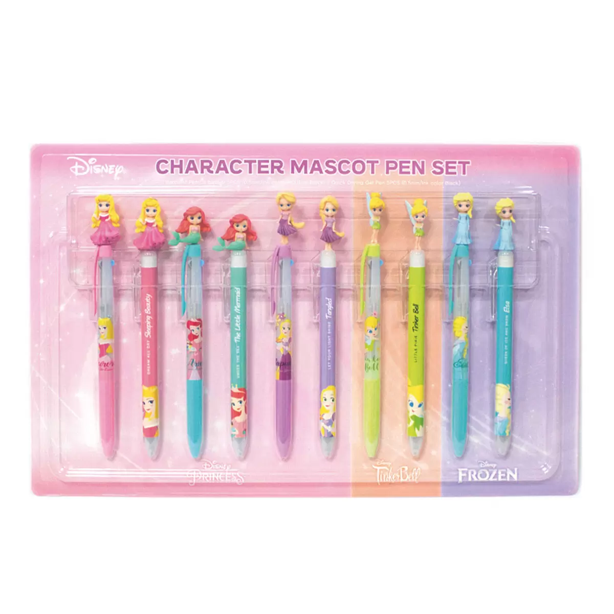 卡通造型公仔三色筆 X 5入+中性筆 X 5入 Princess