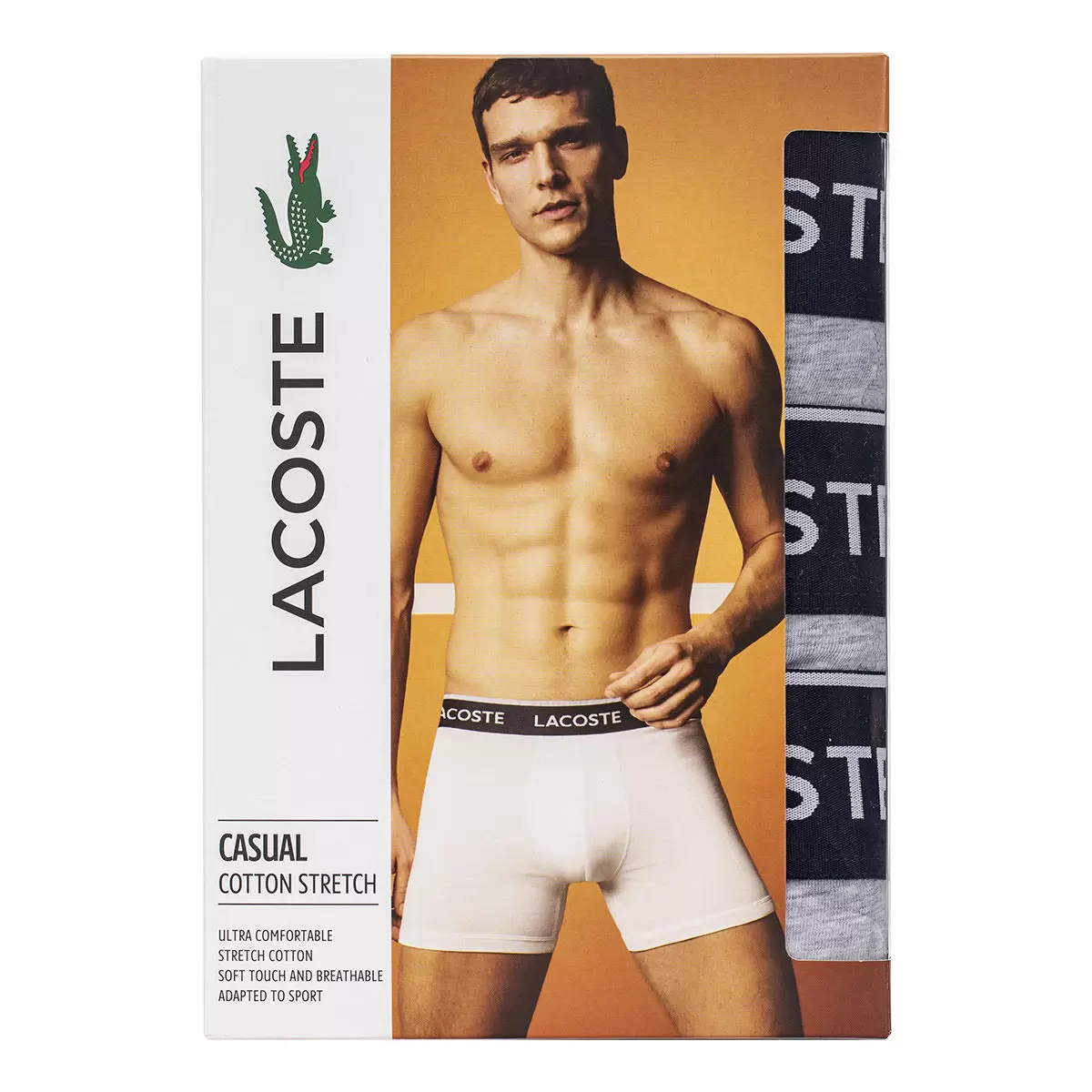 Lacoste 男彈性棉內褲三件組