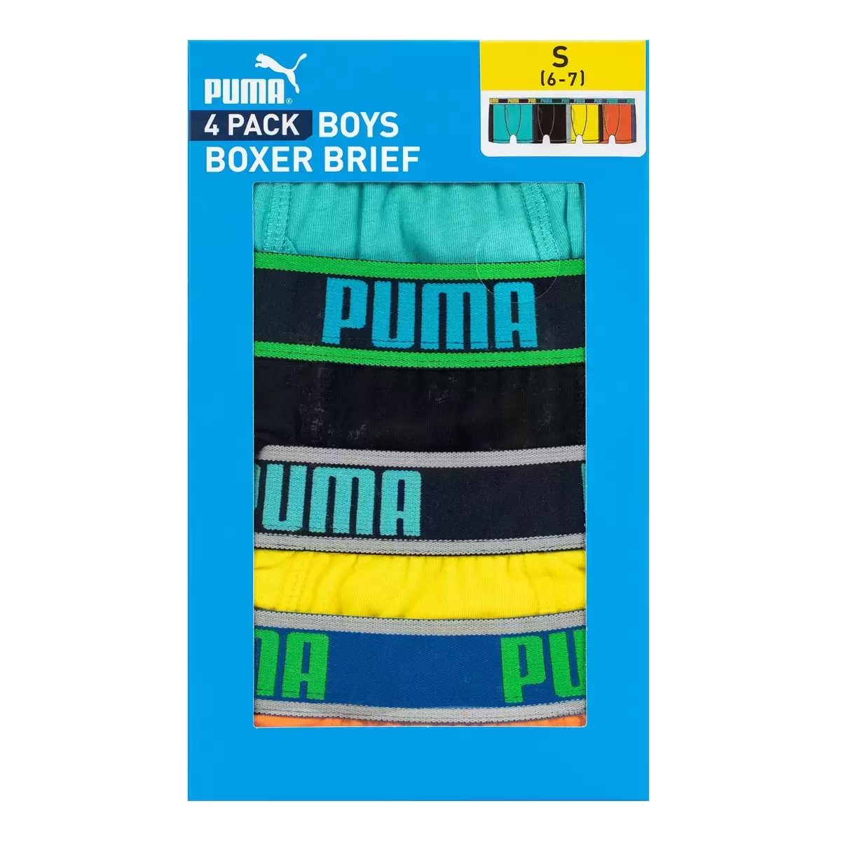Puma 男童內褲 四入組 藍 XS