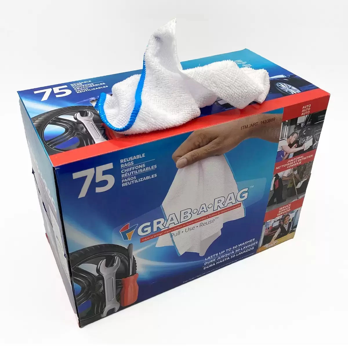 GRAB-A-RAG 拋棄式超細纖維擦拭布 每盒75抽
