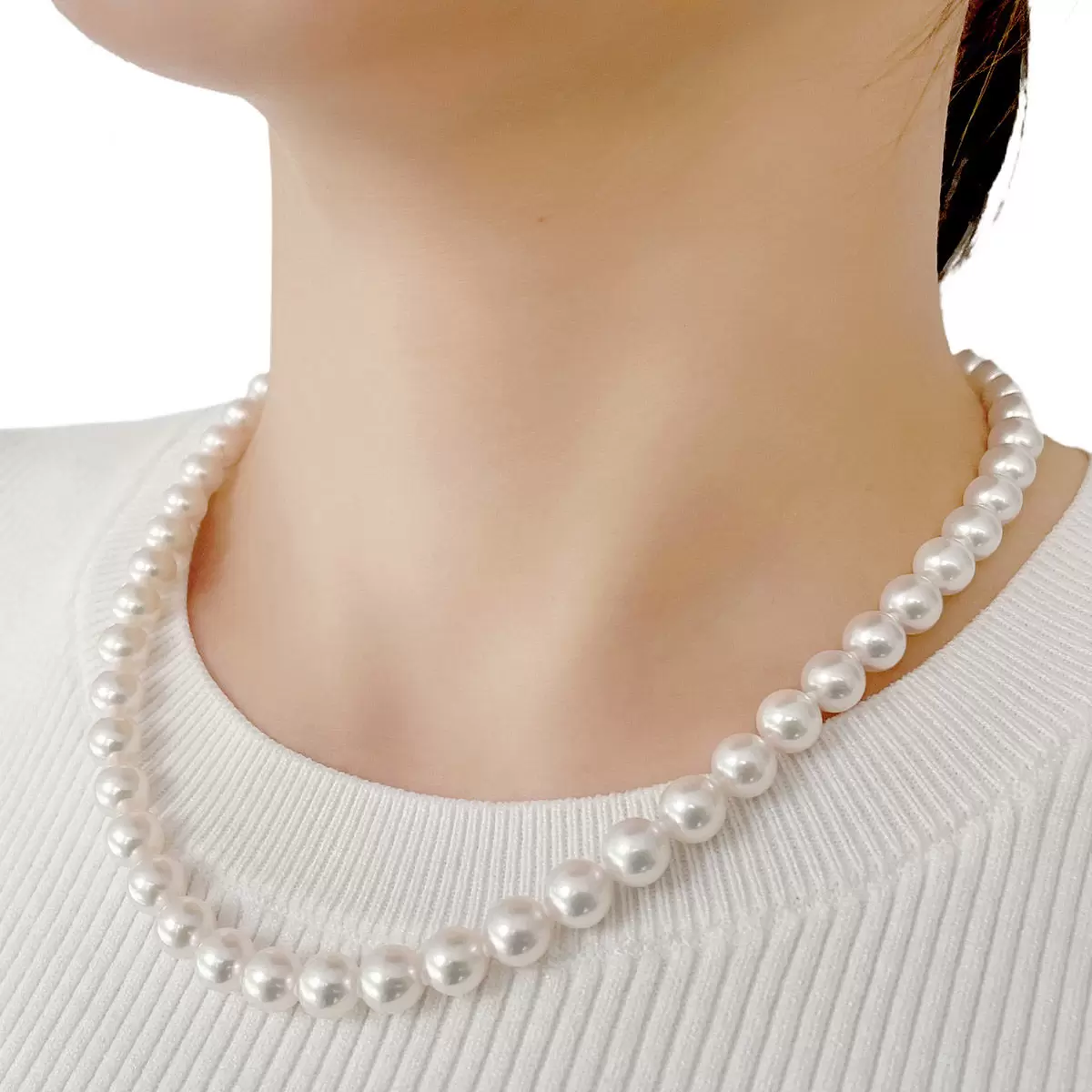 Tokyo Pearl 925純銀 7.5公釐 - 8.0公釐 Akoya珍珠項鍊