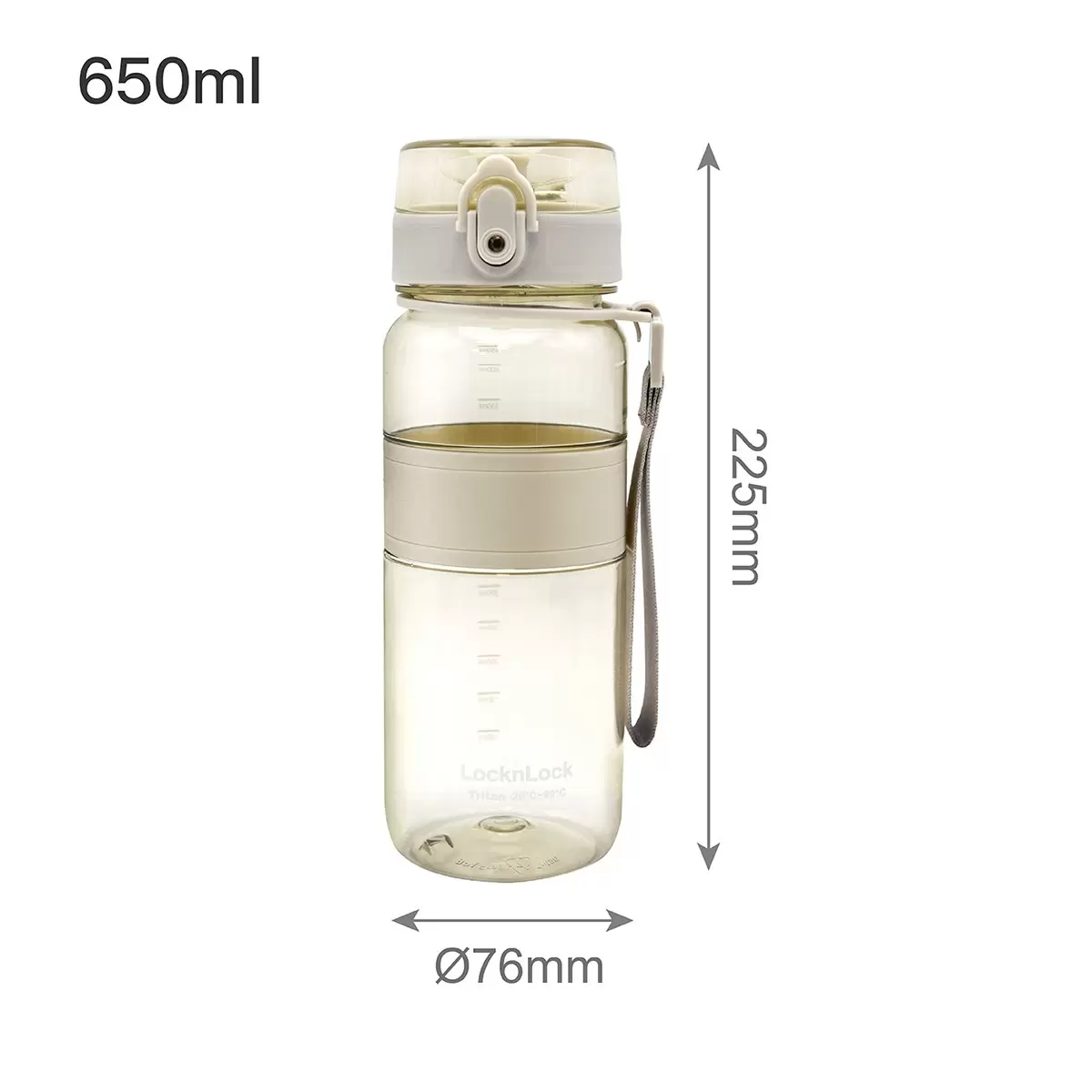 樂扣樂扣 Tritan 彈蓋提帶冷水壺 X 2件組 650毫升 迷霧灰 + 1000毫升 雲彩藍 - 7