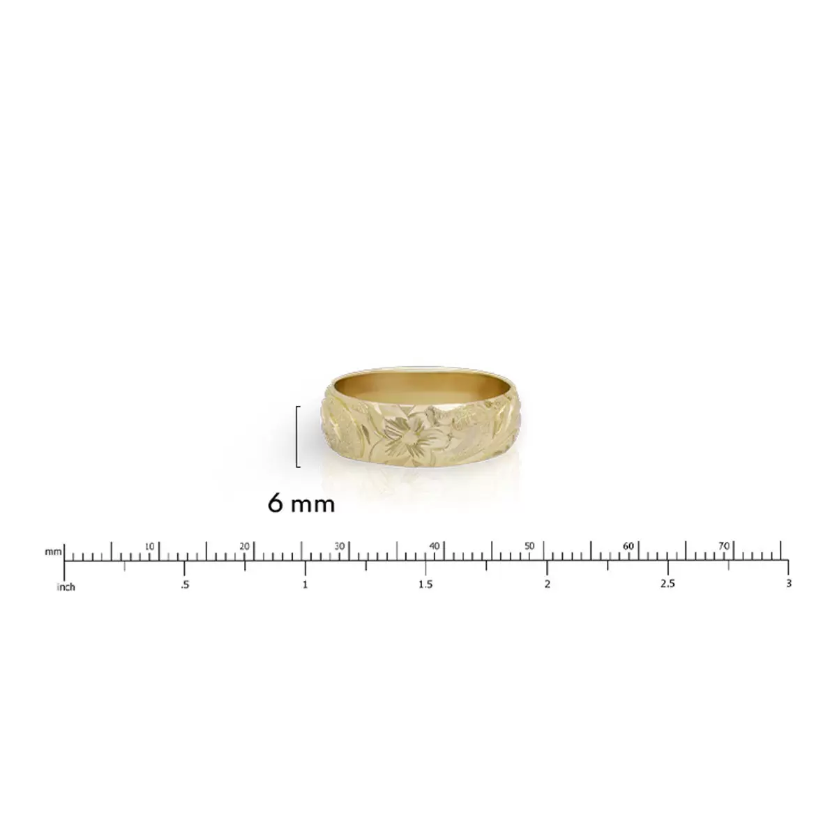 14K黃K金雕花戒指 美規6號