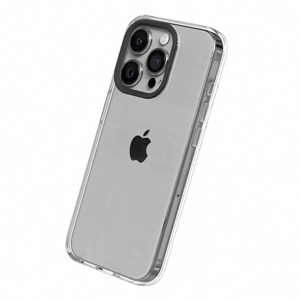 犀牛盾 iPhone 15 Pro Max Clear 透明防摔手機殼 + 9H 3D滿版螢幕玻璃保護貼 + 編織手機掛繩加掛片 宇宙黑