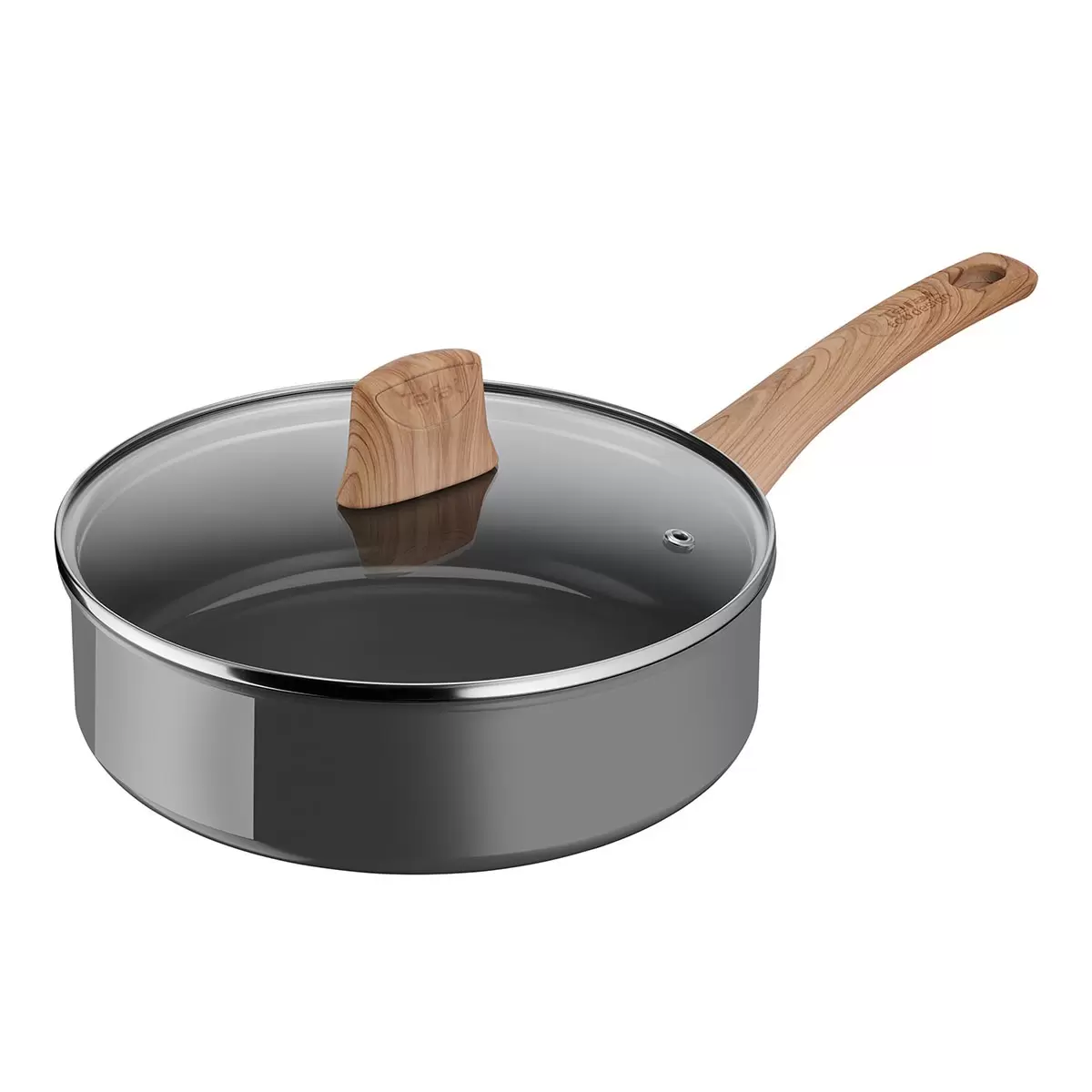Tefal 法國特福 綠生活系列 陶瓷不沾深煎鍋 24公分含蓋