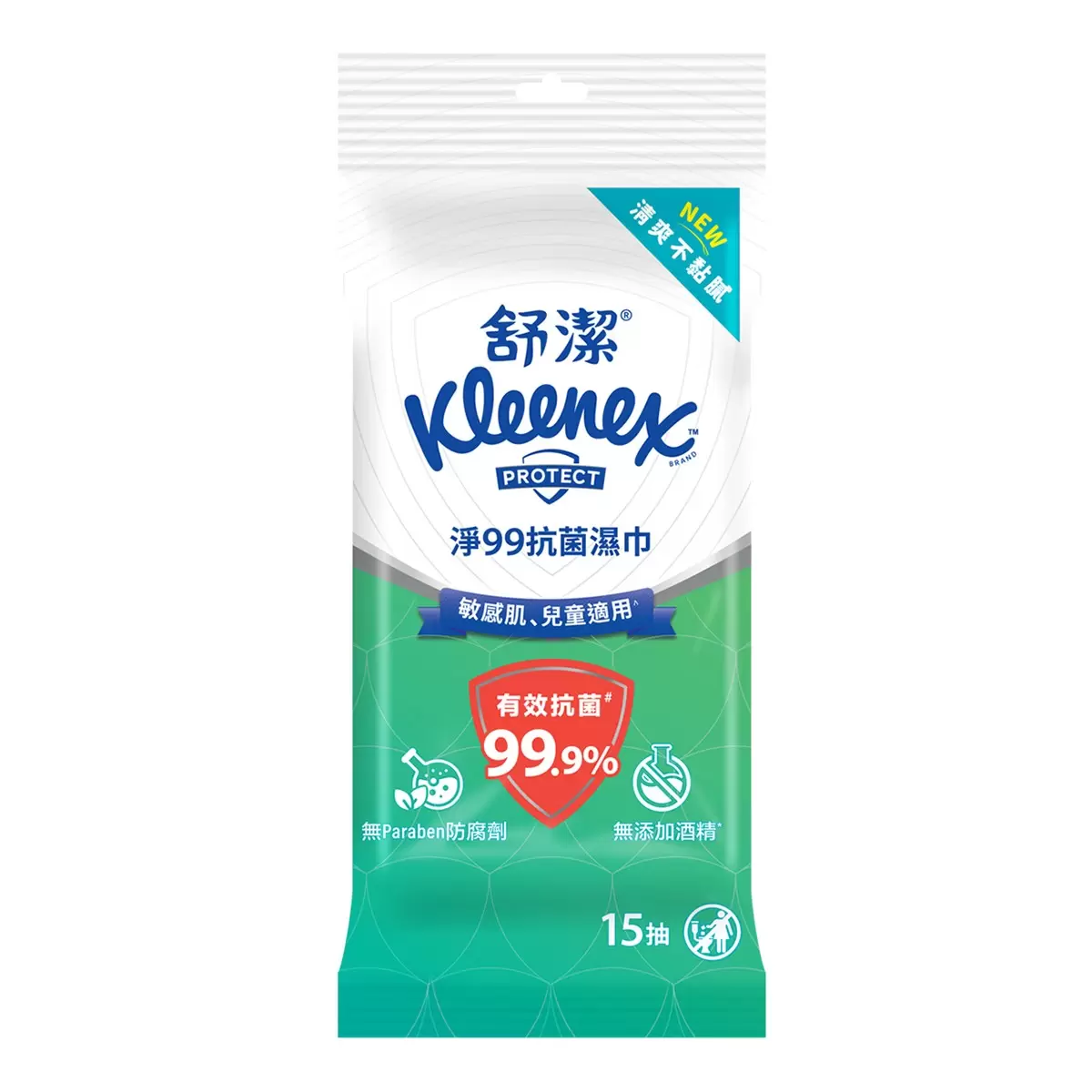 舒潔 淨99抗菌濕紙巾 15張 X 18入 - 2