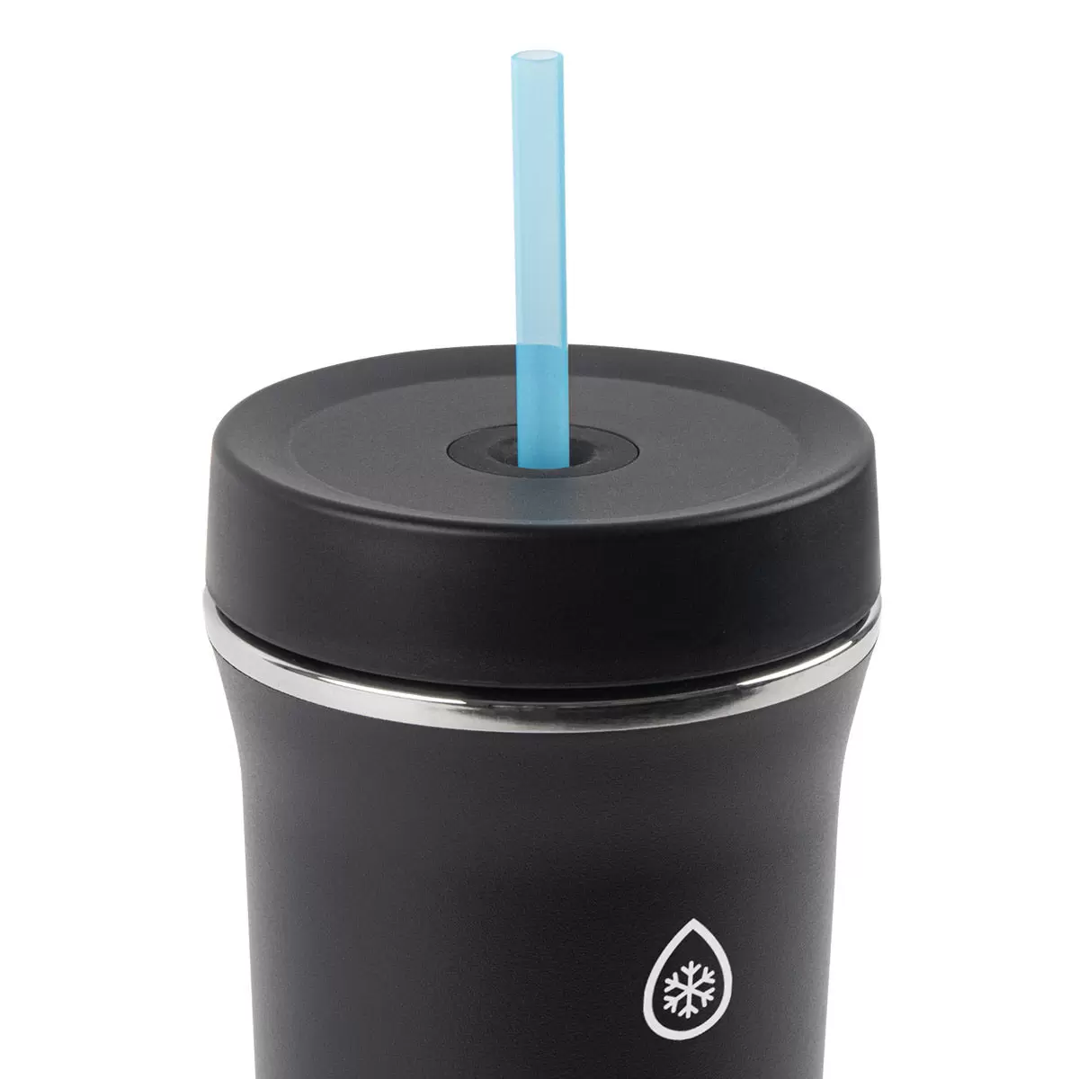 ThermoFlask 不鏽鋼吸管隨行杯 950毫升 X 2件組 黑 + 綠