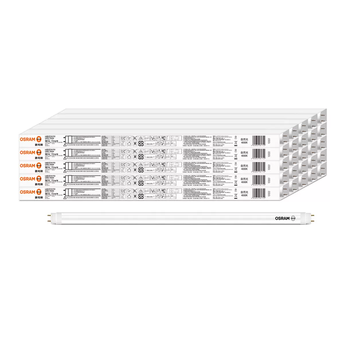 歐司朗 朗德萬斯 T8 8W 2呎 LED雙端燈管 25入 自然光