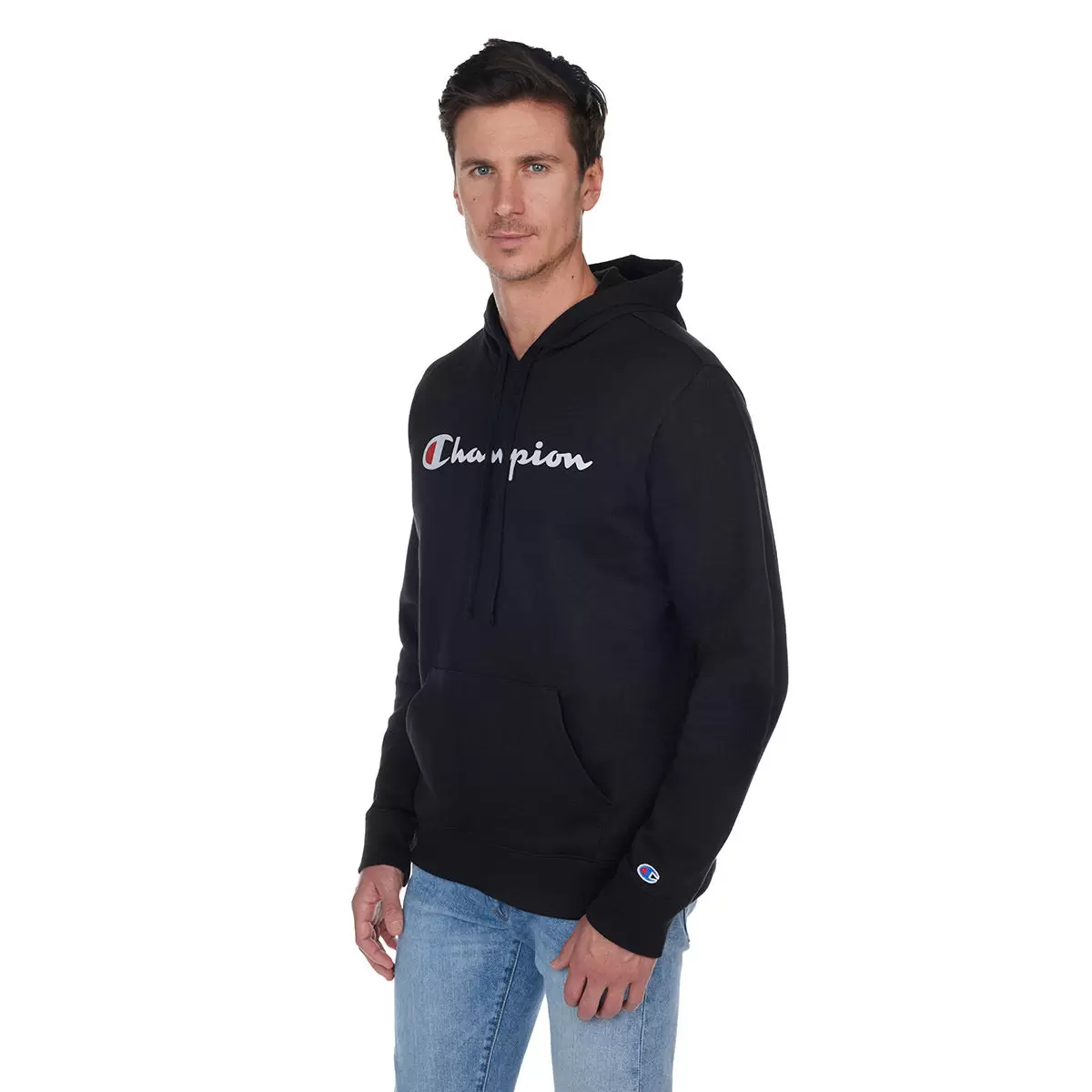 Champion 男刷毛連帽上衣 黑 M