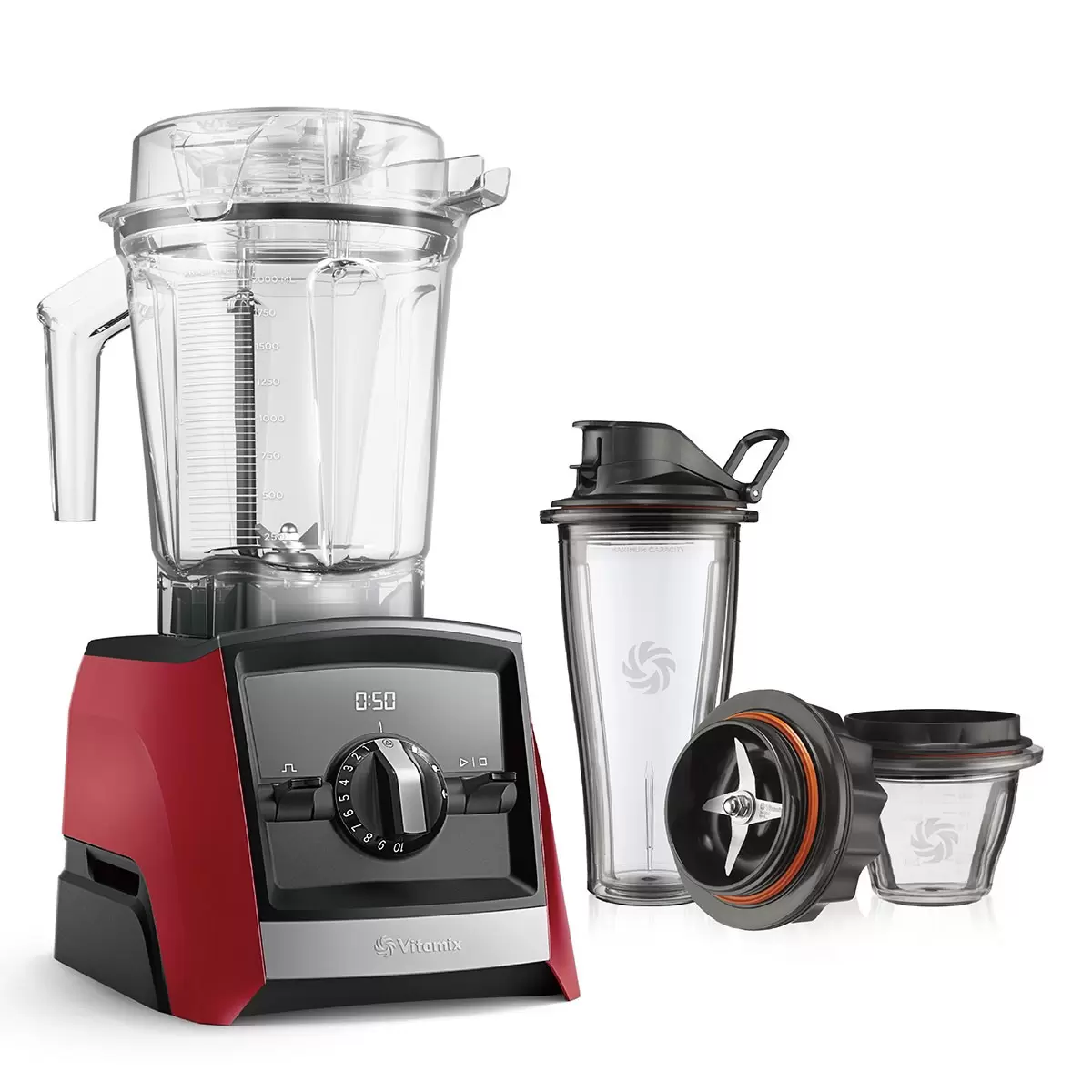 Vitamix Ascent 超跑級調理機 A2500i 附專用杯碗組 紅