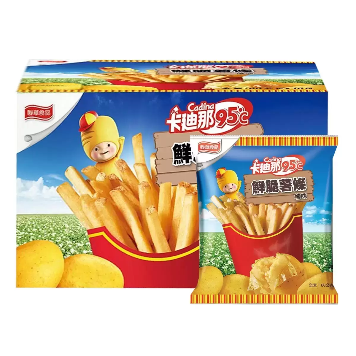卡廸那 95℃鮮脆薯條 60公克 X 10包 X 192盒