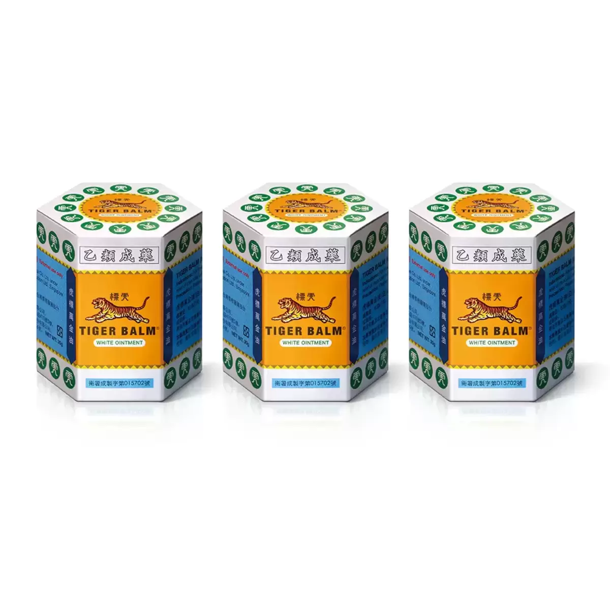TIGER BALM 虎標萬金油 (白) 軟膏 30公克 X 3罐