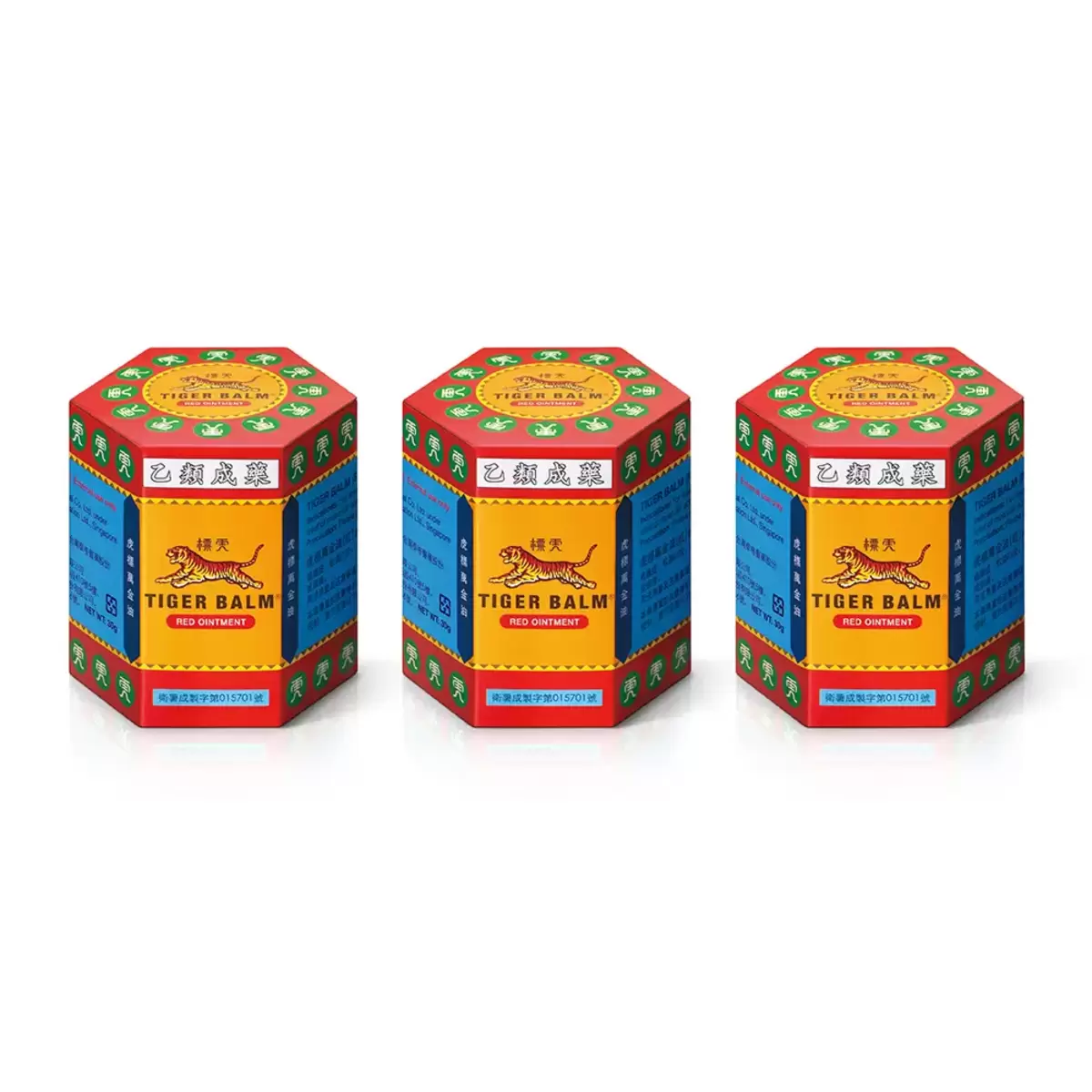TIGER BALM 虎標萬金油 (紅) 軟膏 30公克 X 3罐