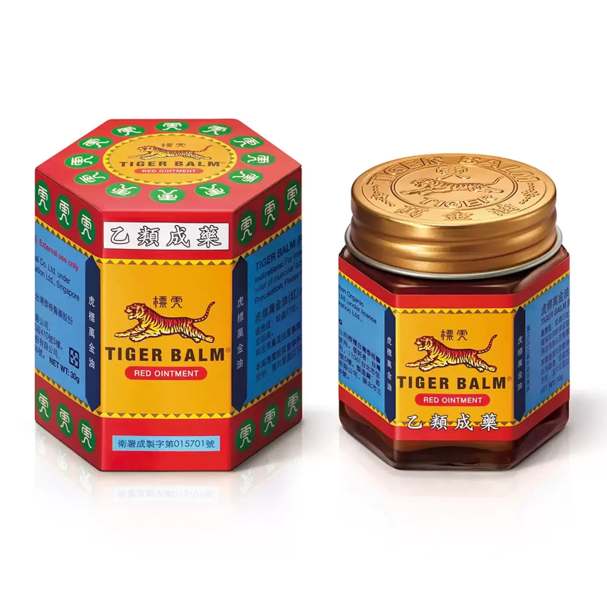 TIGER BALM 虎標萬金油 (紅) 軟膏 30公克 X 3罐
