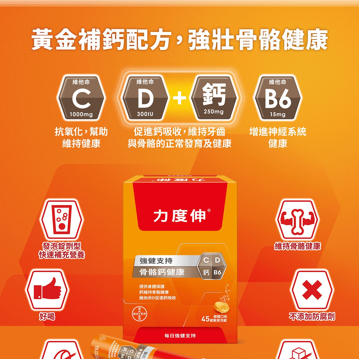 黃金補鈣配方,強壯骨骼健康