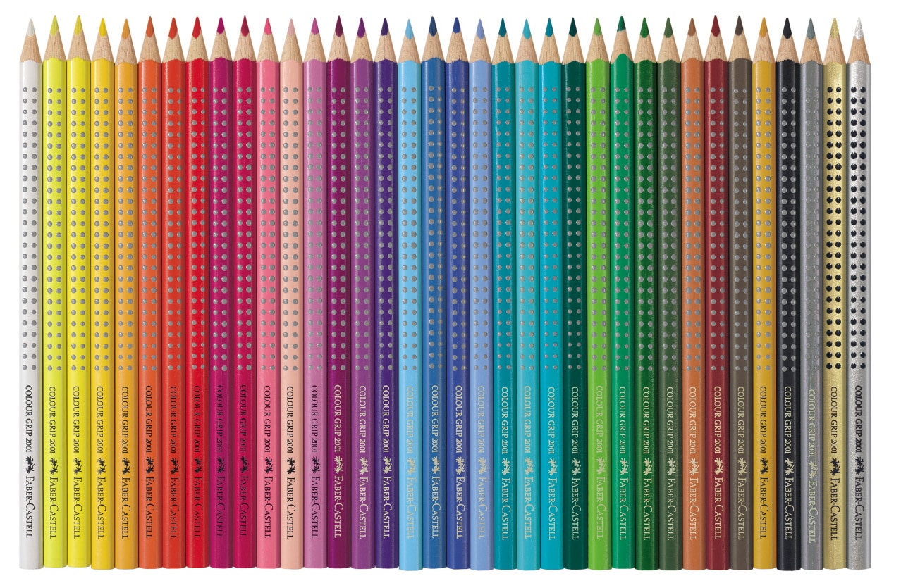 Faber-Castell 輝柏 德國進口握得住水彩色鉛筆 36入，德國原裝進口水溶性色鉛筆，具有符合人體工學三角筆桿與GRIP-ZONE和專利軟式點陣止滑筆身。