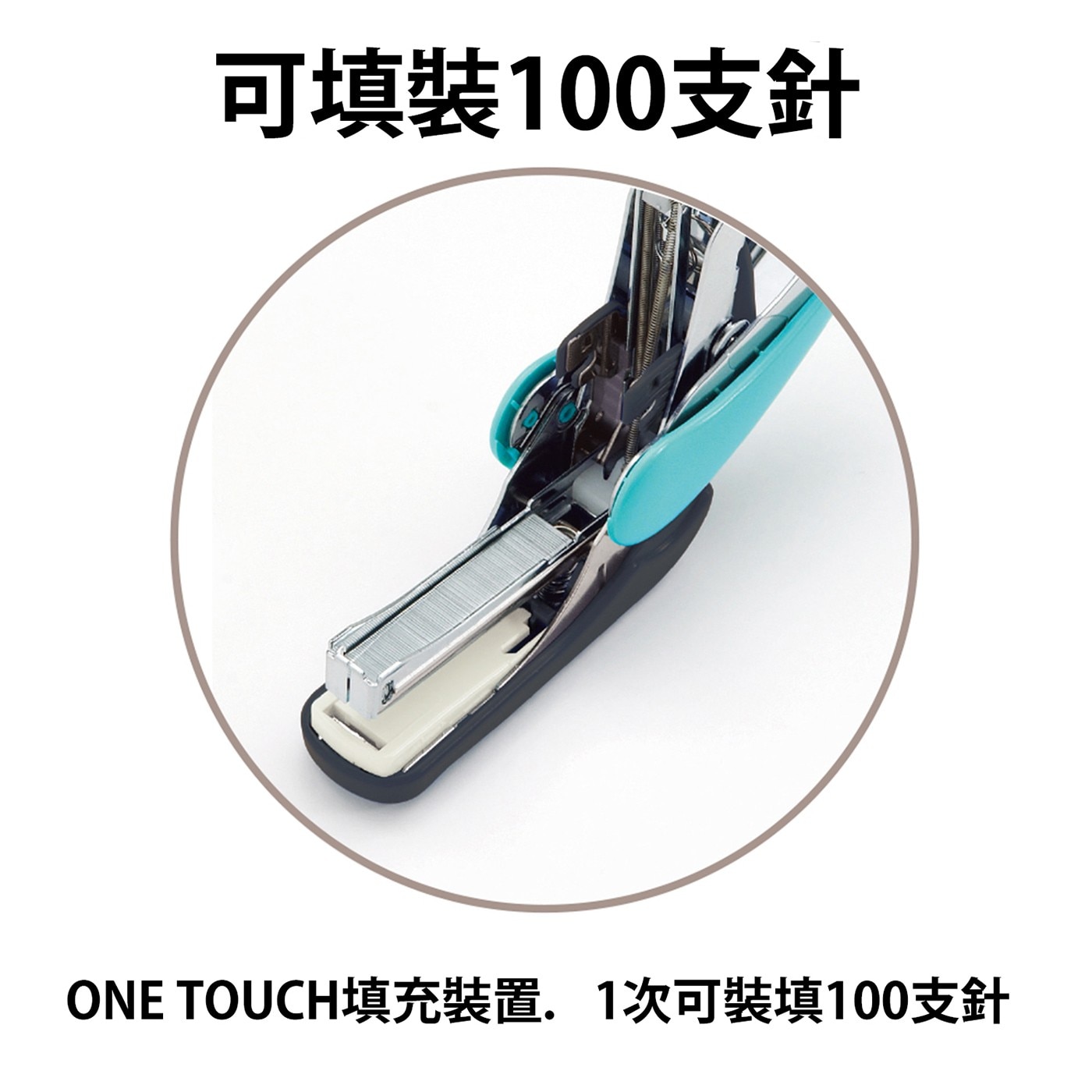 PLUS 輕鬆訂雙排平針釘書機 三入組釘書機附有除針器，可輕鬆將針拔除。