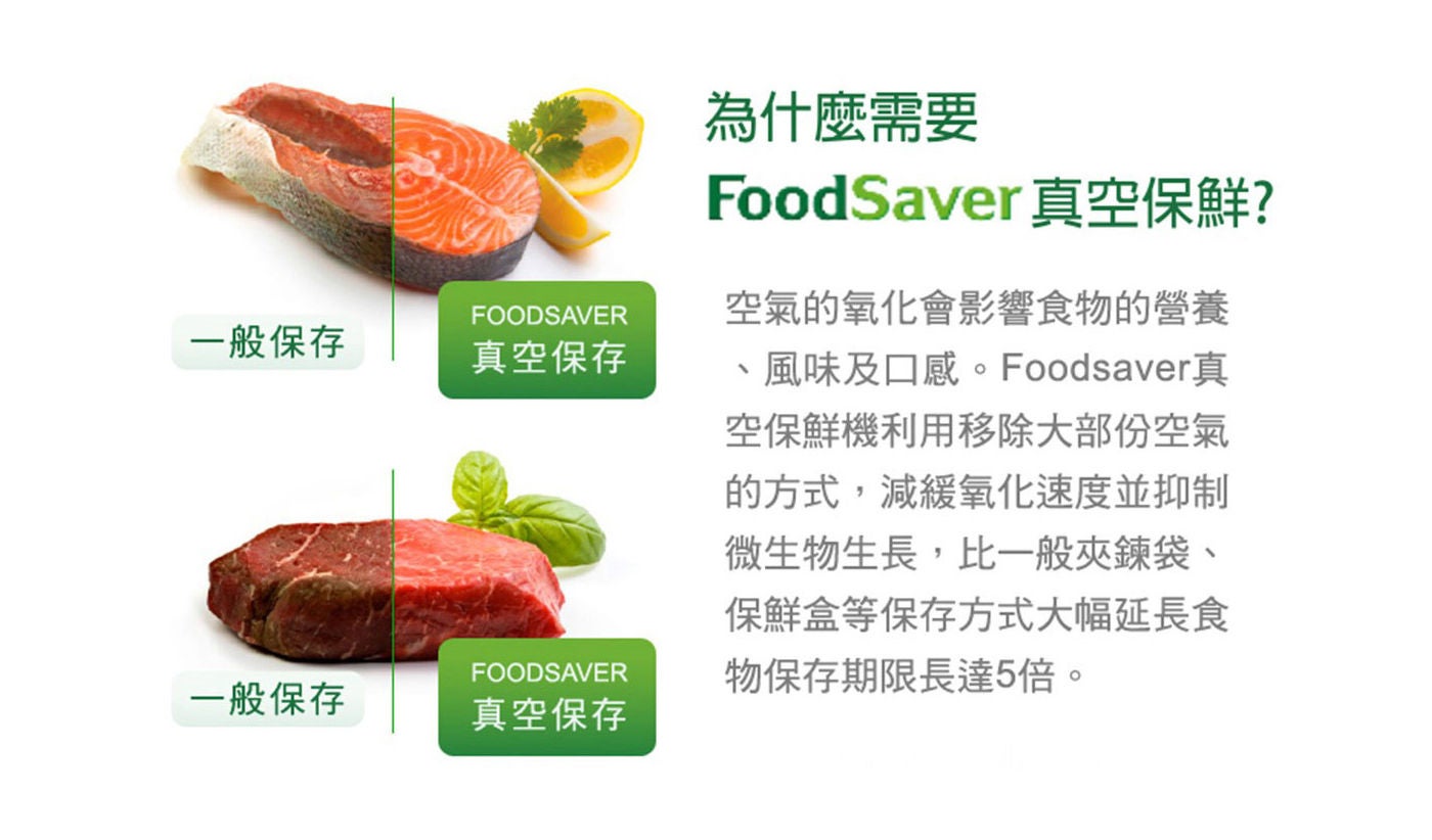 Foodsaver 11吋真空加大立體卷 減緩氧化速度
