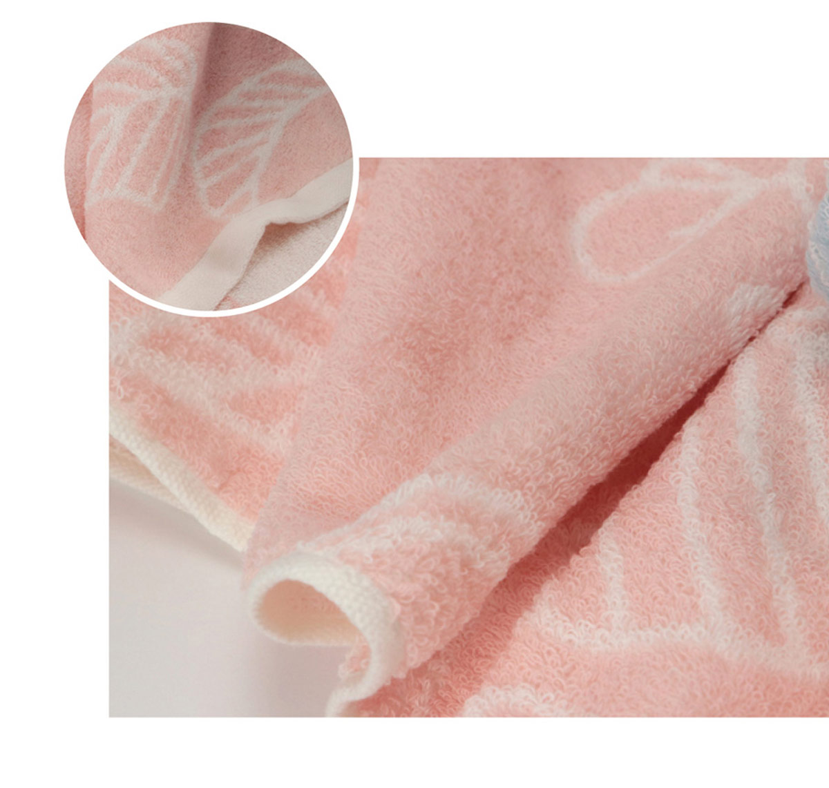 Gemini雙星毛巾中空紗浴巾珊瑚粉。