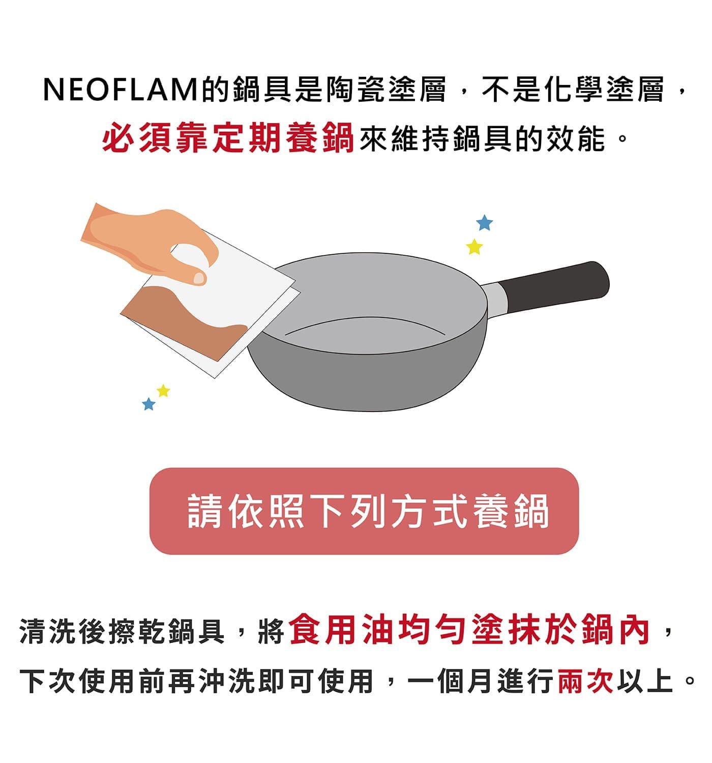 Neoflam Pote樸石28公分鑄造平底鍋，職人手作岩礦材質，鍋身鎔鑄一體成形，為鍋具保留手作質感的樸實溫度。