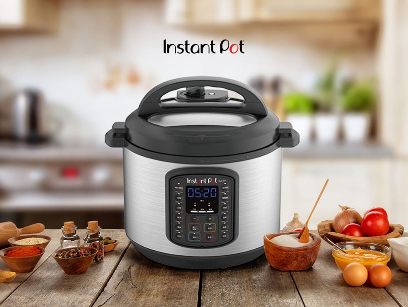 Instant Pot 電子壓力鍋 Duo SV 60 IP鍋/音速鍋，簡易一鍋料理，快速方便9合1溫控智慧萬用鍋。