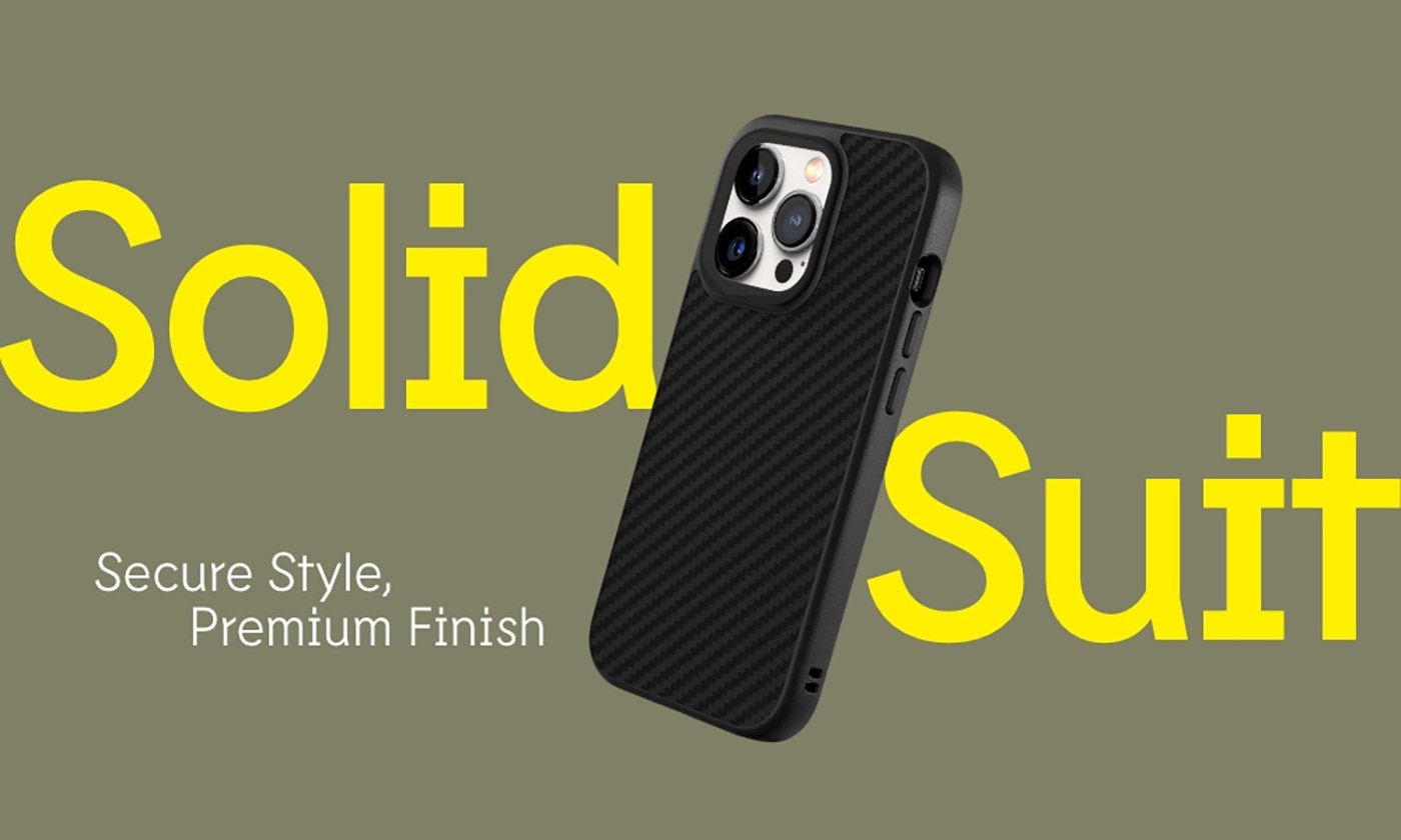 犀牛盾 iPhone 12/12 Pro SolidSuit 防摔手機殼 + 9H 3D 滿版螢幕玻璃保護貼 黑
