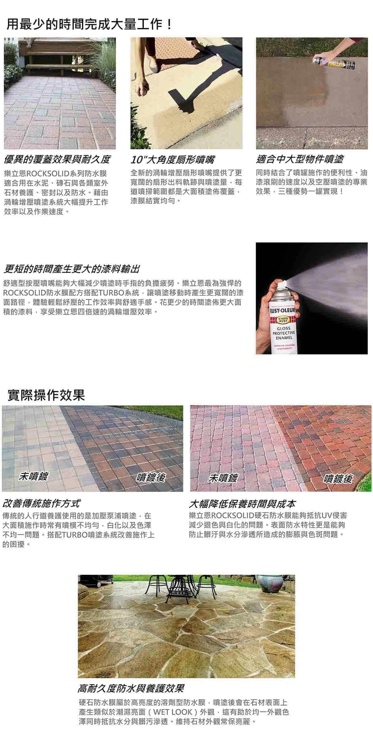 RUSTOLEUM 樂立恩 硬石防水膜 透明，抗紫外線UV，長效型溶劑配方，減少石材劣化與色斑的問題產生。