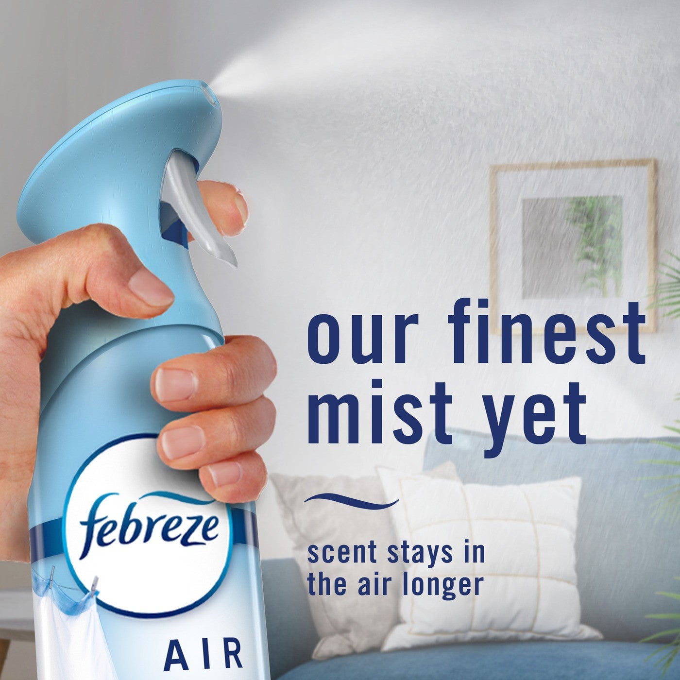 our finest mist yet febreze scent stays in the air longer AIR