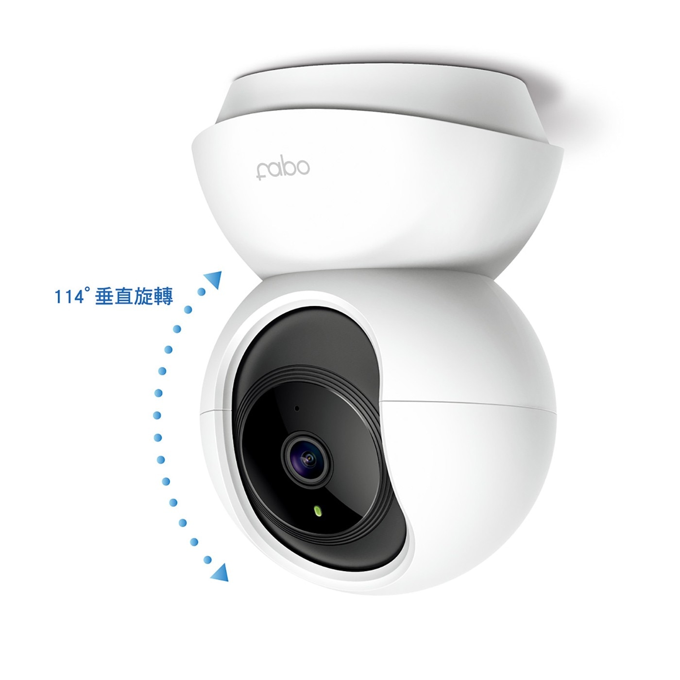 TP-Link Tapo TC70 Wi-Fi室內攝影機，1080P高畫質影像，水平360度/垂直114度旋轉，9公尺的夜視距離，支援App遠端操作，雙向語音，可錄音，可通話。