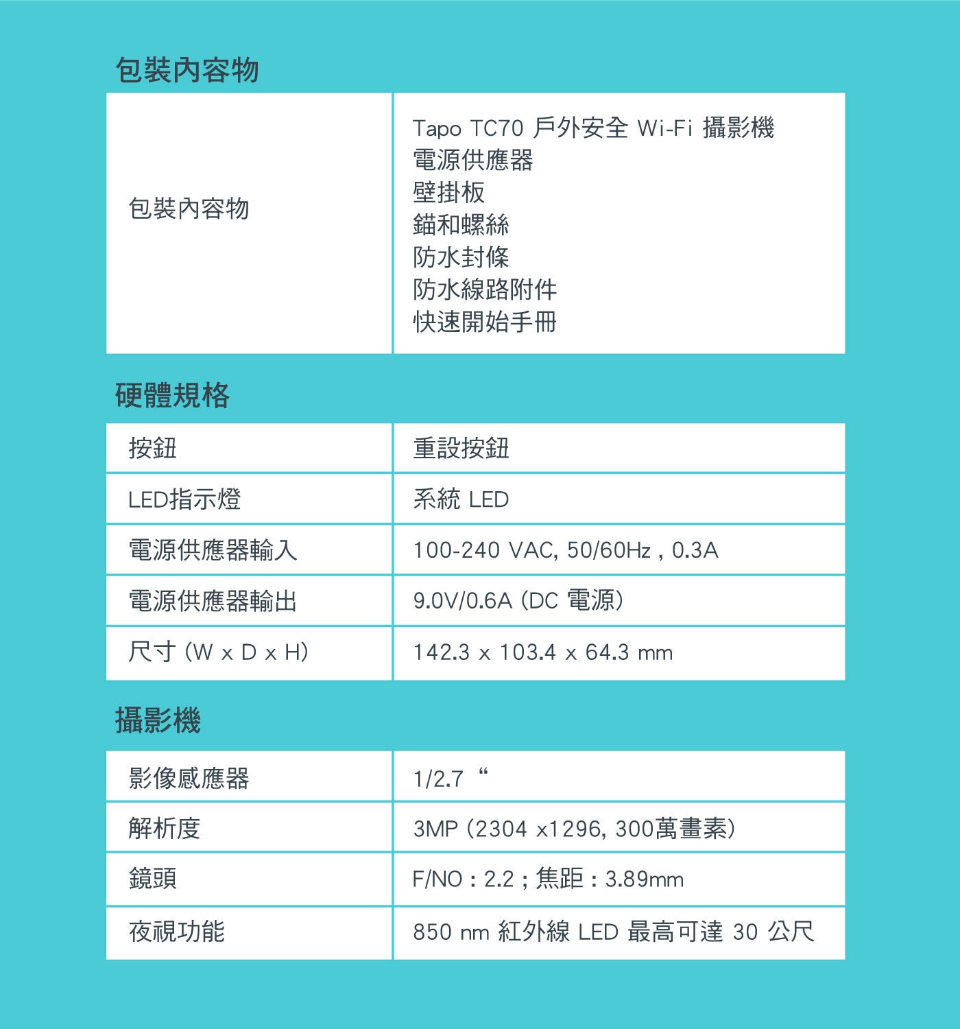 TP-Link Tapo TC65 Wi-Fi 戶外攝影機