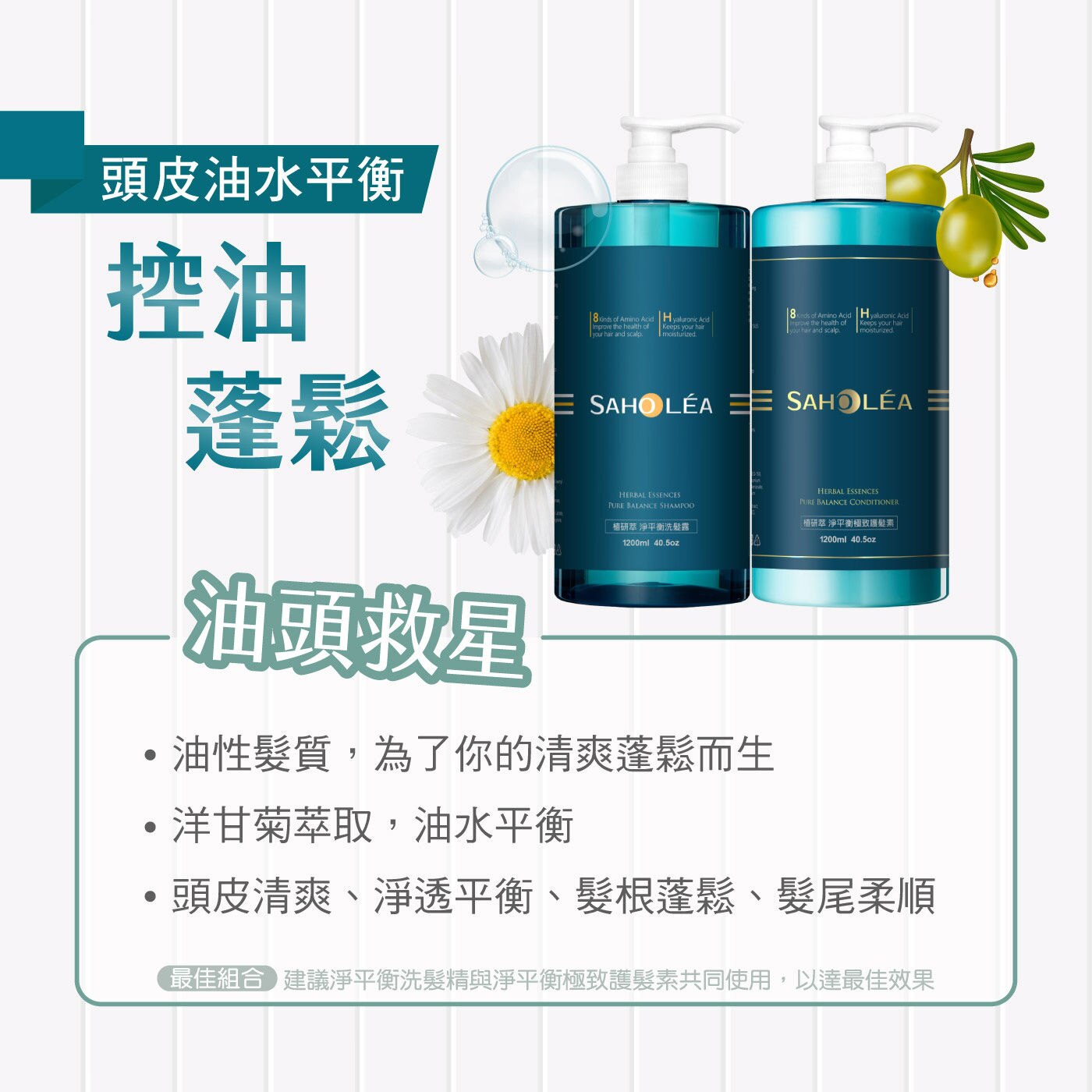 森歐黎漾 植研萃淨平衡洗髮露 大容量胖胖瓶 頭皮油水平衡，控油蓬鬆油頭救星，洋甘菊萃取油水平衡，頭皮清爽淨透平衡，髮根蓬鬆