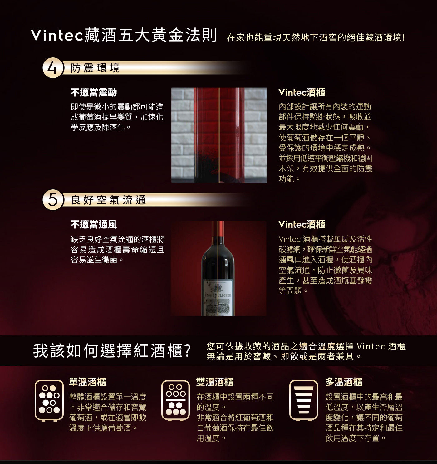 Vintec 獨立式/嵌入式雙溫酒櫃 50瓶 VWD050SBA-X防震環境良好空氣流通度單溫酒櫃/雙溫酒櫃/多溫酒櫃任您挑選