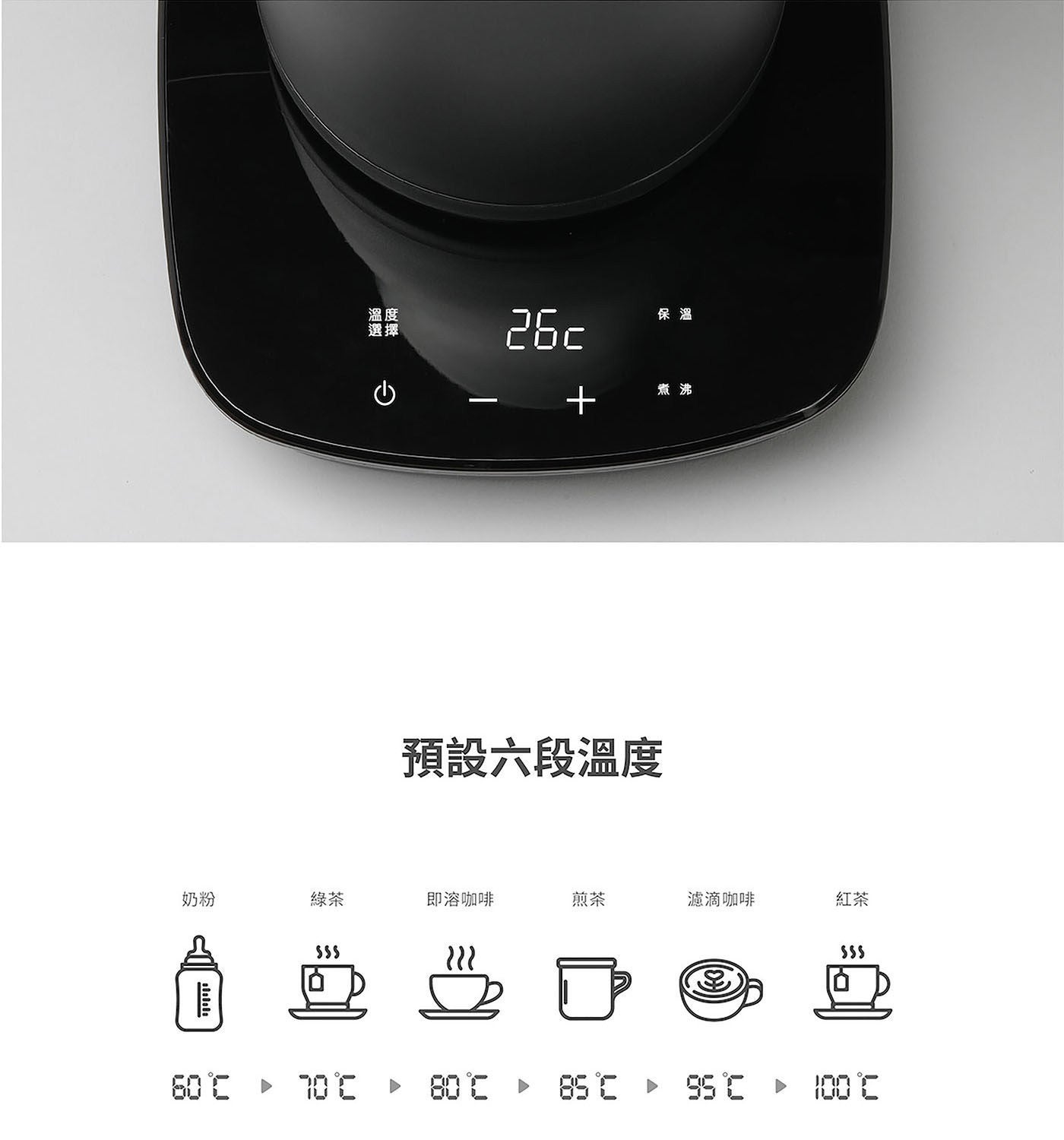 山善 溫控電熱壺 #YKG-C800TW 六段溫度