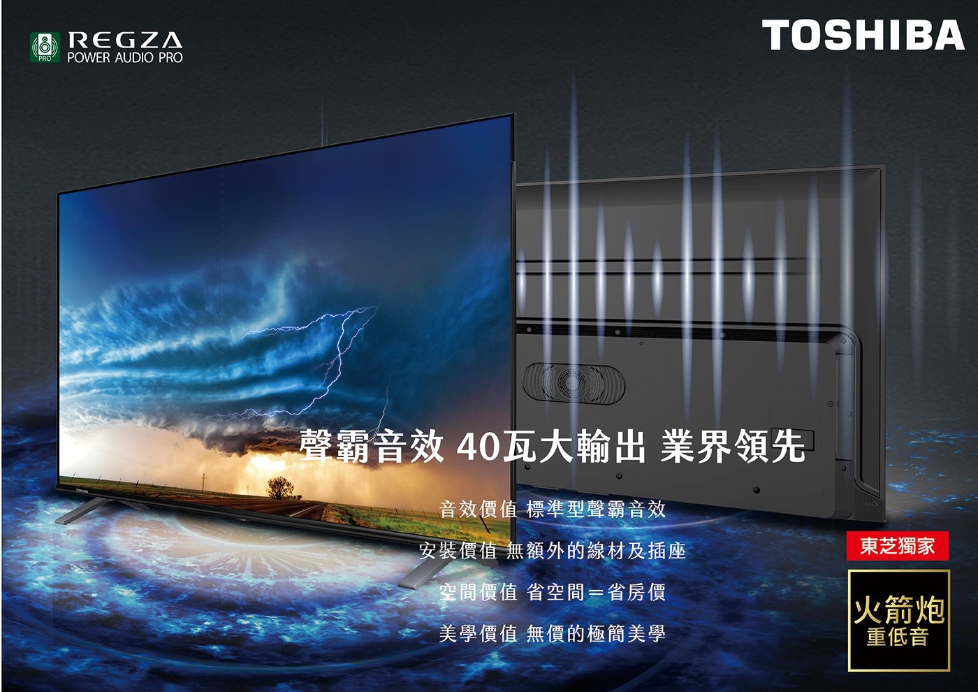 東芝 55吋 4K IPS LED Android 40瓦火箭炮低重音液晶顯示器 55M550KT