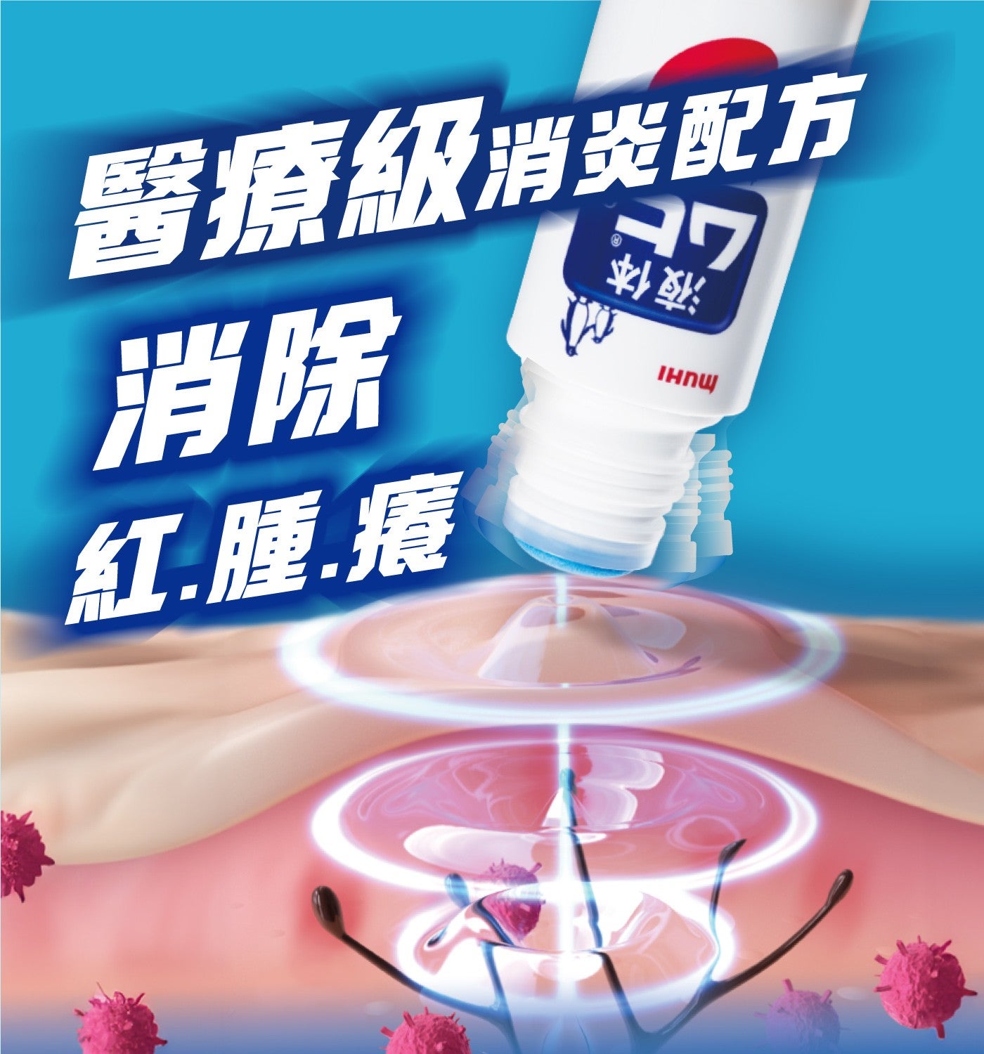醫療級消炎配方消除紅腫癢搭