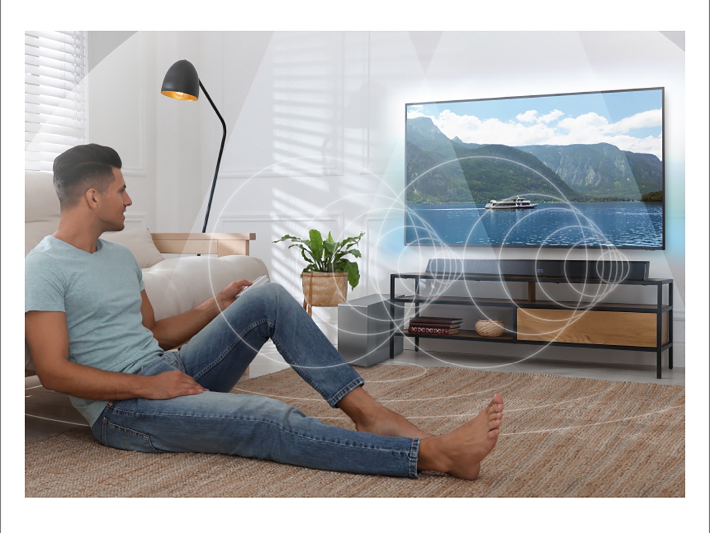 飛利浦 3.1.2 無線重低音家庭劇院Soundbar TAB8947/96 新一代天空聲道再現聲音高度感