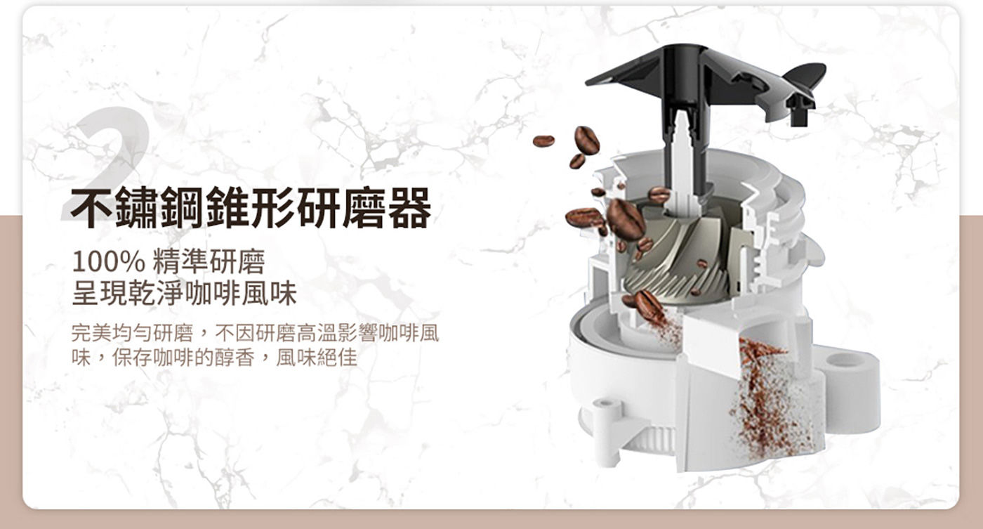 迪朗奇 全自動義式咖啡機 不鏽鋼錐形研磨器