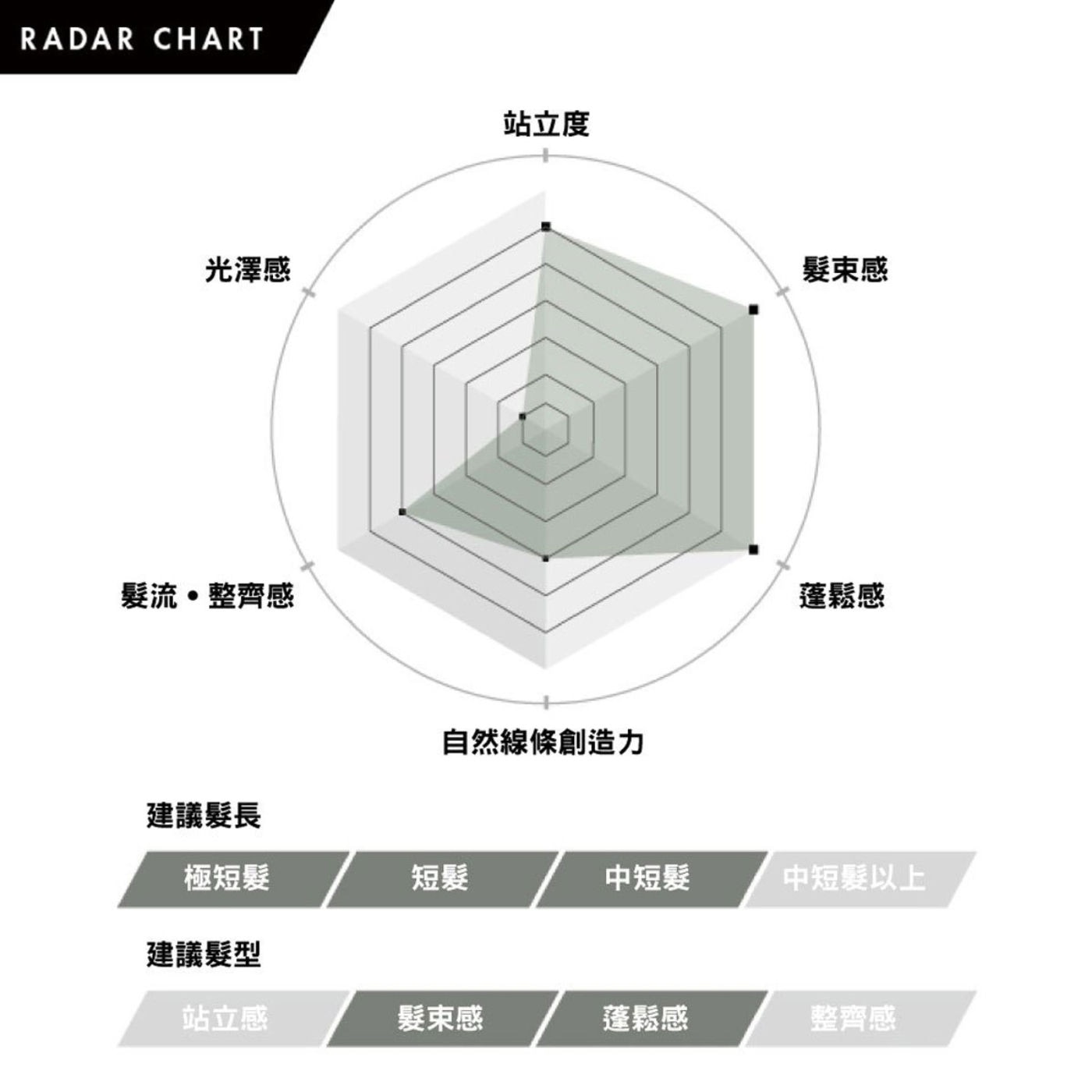 Gatsby 塑型髮腊 站立度髮束感蓬鬆感中高等髮流整齊感自然線條創造力中等
