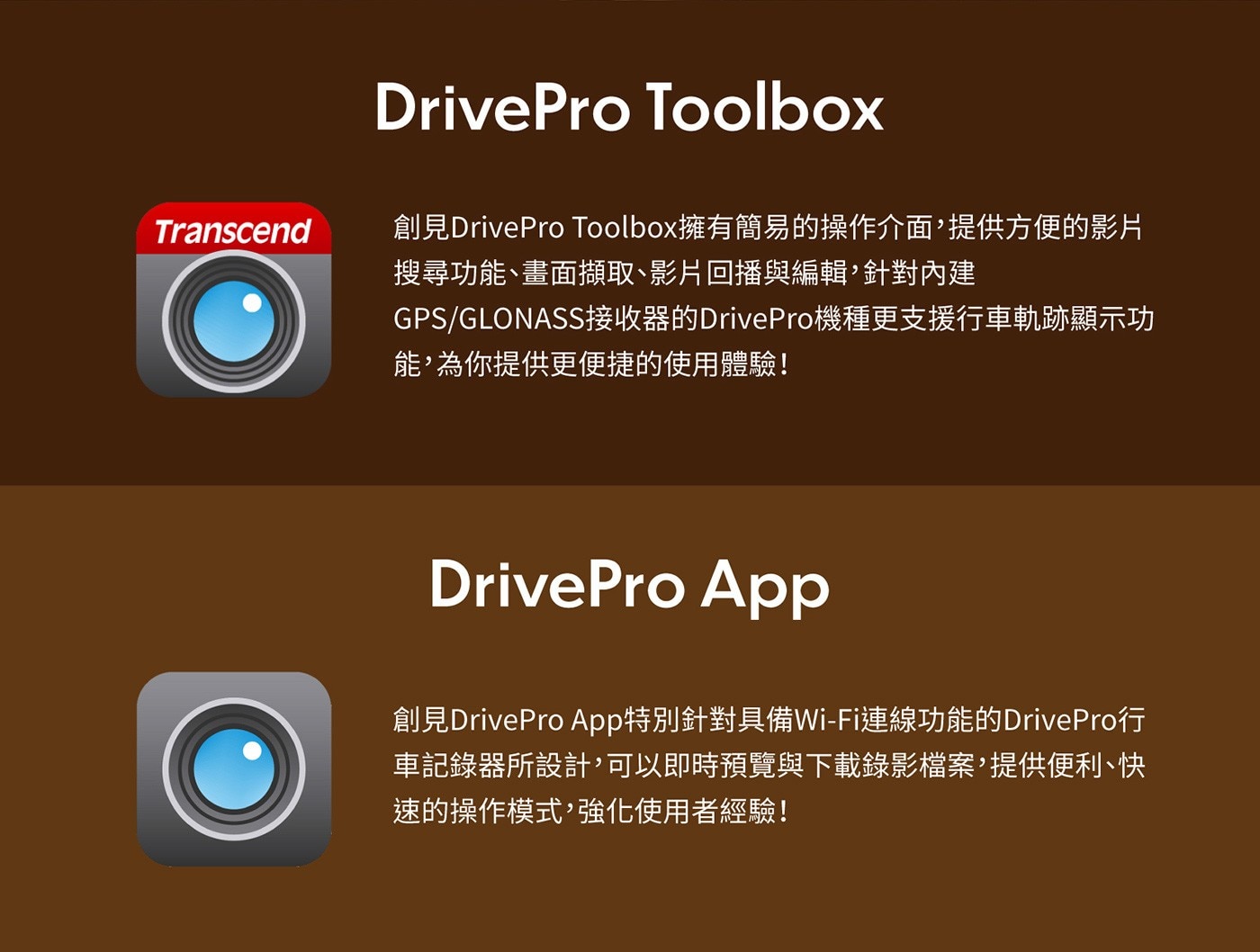 Transcend 創見 DrivePro™ 20 機車行車記錄器，附 64G 記憶卡，清晰畫面全都錄，體現安全美學，高感光元件，夜間拍攝也清晰。
