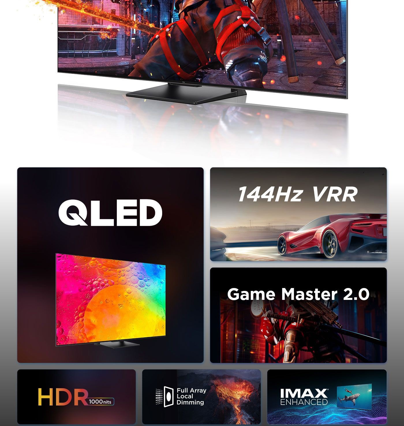 TCL 75吋 4K QLED Google TV 量子智能連網液晶顯示器 75C745動態延遲VRR畫面不卡頓HDR高清畫面IMAX劇院級享受