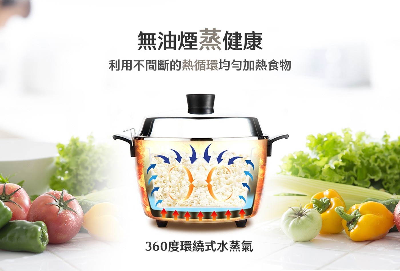 大同 全不鏽鋼電鍋 TAC-11C-M 雙重被覆電源線，安全保護，獨立保溫開關，輕鬆自由切換，蒸煮滷燉一鍋料理，一鍵操作免顧爐火。