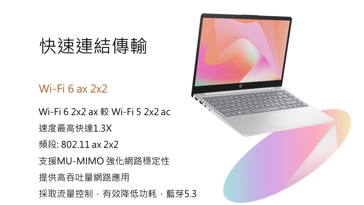 HP 14吋 筆記型電腦，14吋 FHD 窄邊框超廣角螢幕，不閃頻，超纖薄機身設計，海洋回收塑料與再生塑料，超輕1.4kg。