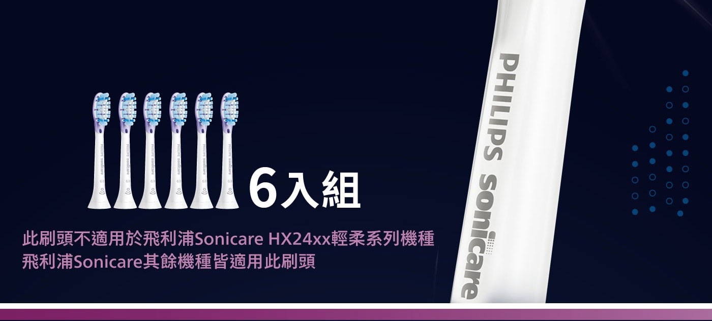 飛利浦 Sonicare G3智能護齦刷頭 6入 HX9053/67